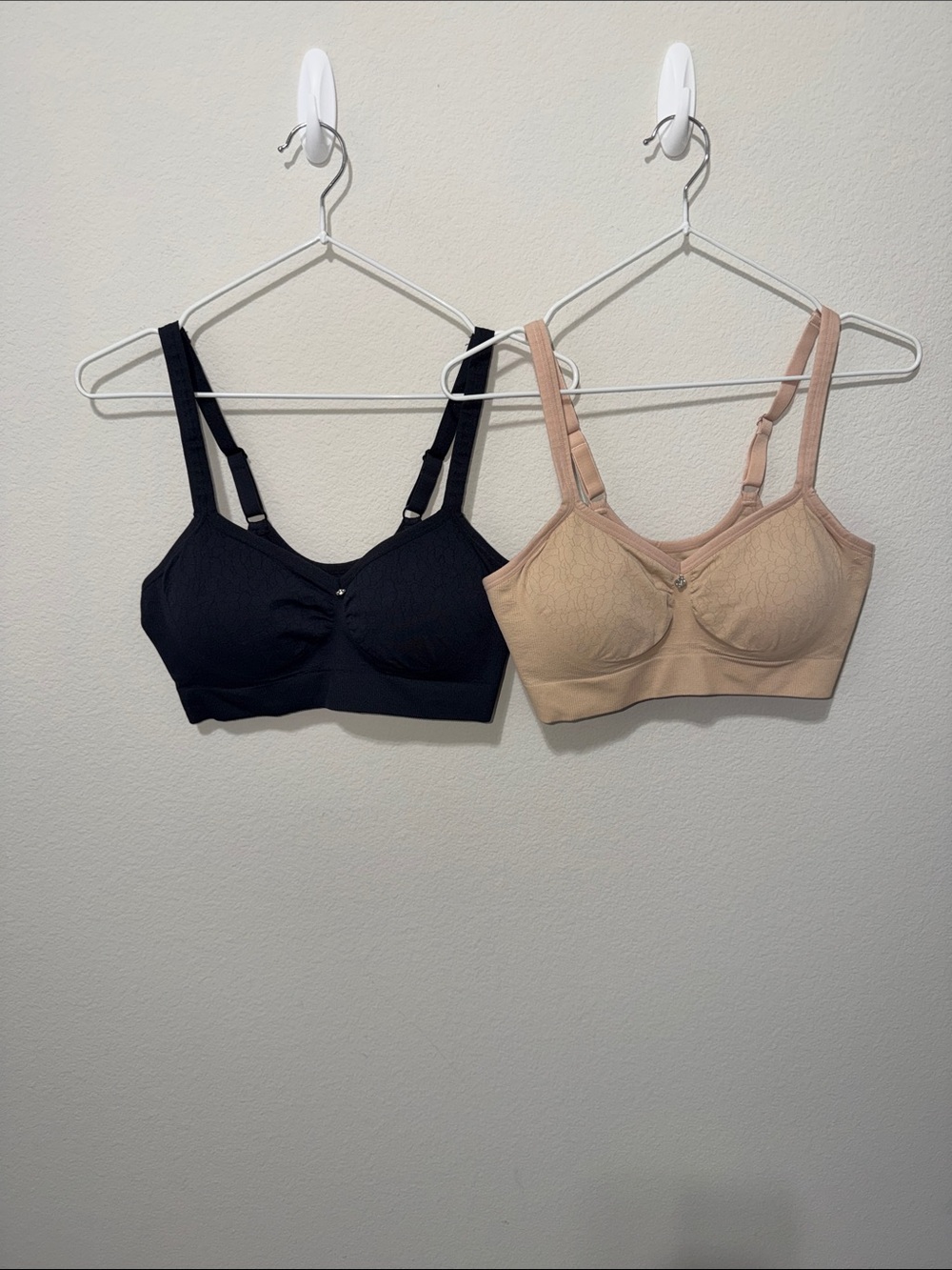 Breezies Wireless Comfort Bras - Black & Nude